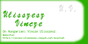 ulisszesz vincze business card